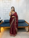 Vivera Fendy Chifrron Embroidery With Sequence Work Saree Wholesalers In Delhi